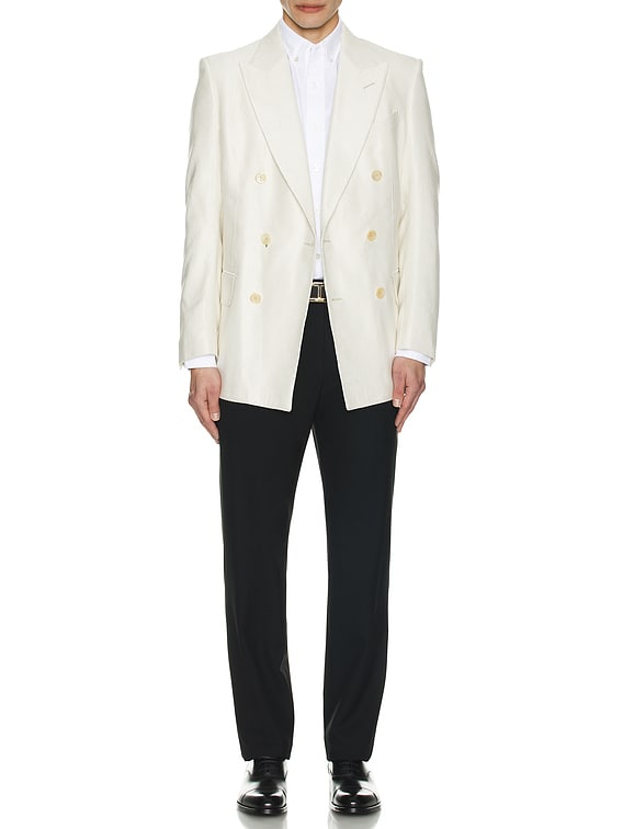 TOM FORD Silk Cotton Cannete Atticus Double Breasted Jacket
