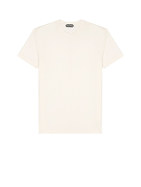 TOM FORD Viscose Cotton T-Shirt in Natural | FWRD