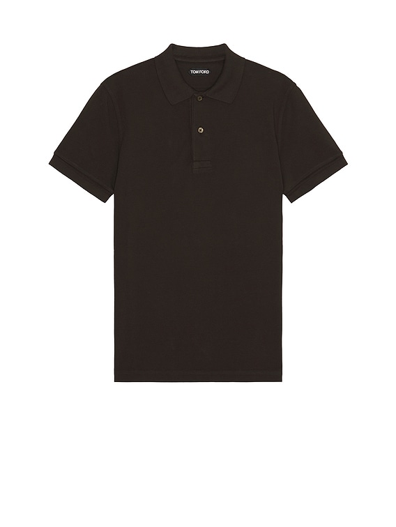 TOM FORD 黒 ポロシャツ ① TOM FORD ブラック ポロシャツ