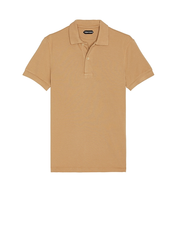 TOM FORD Short Sleeve Polo in Caramel | FWRD