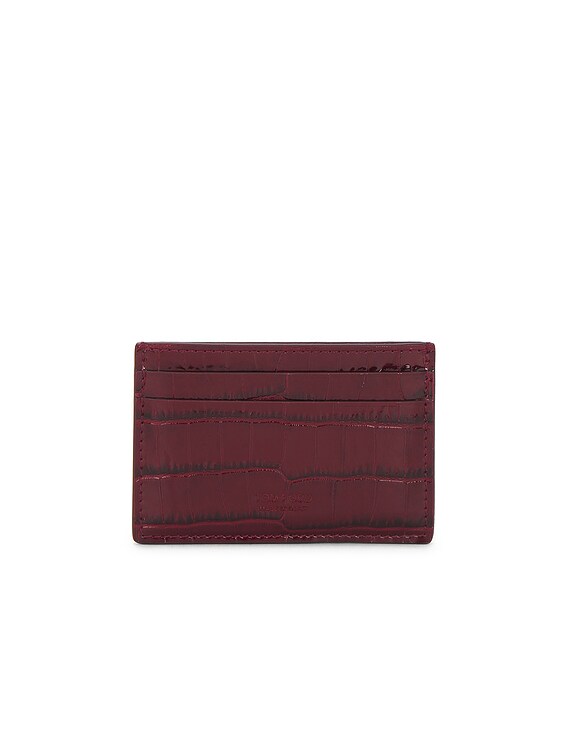TOM FORD Shiny Printed Croc Exotic Line Classic Card Holder in