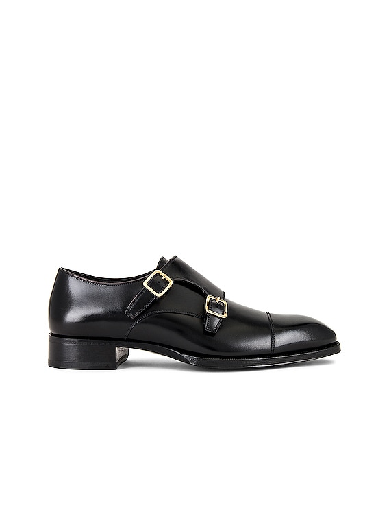 TOM FORD Elkan Monk Strap in Black | FWRD display picture 3
