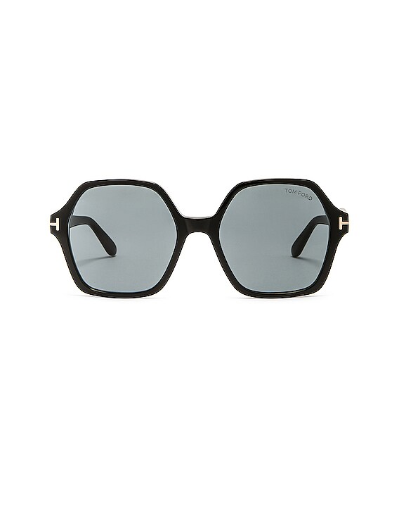 TOM FORD Romy Sunglasses in Shiny Black | FWRD