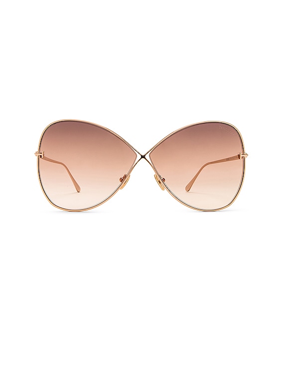 TOM FORD Nickie Sunglasses in Shiny Rose Gold | FWRD