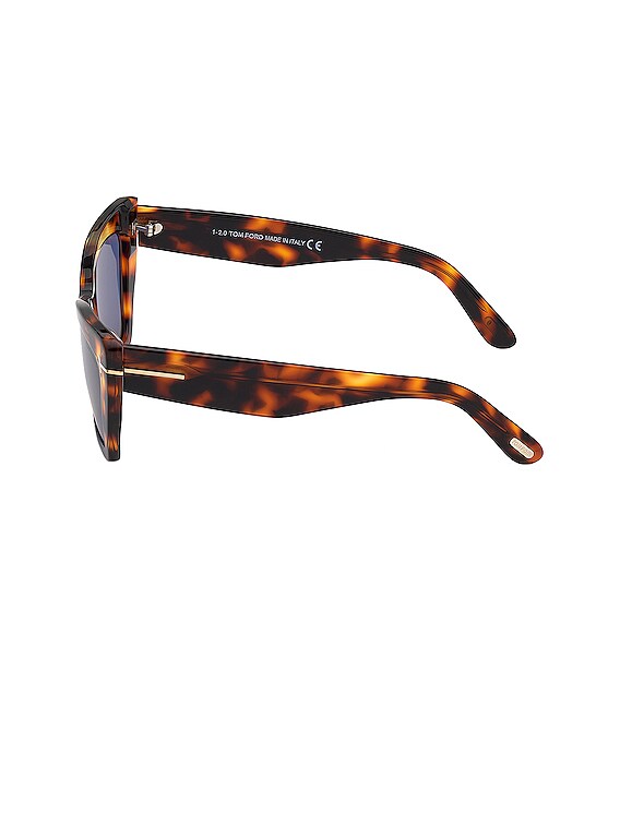 TOM FORD WYATT TF 989 55 B HAVANA W/ BLUE LENSES AUTHENTIC SUNGLASSES 56-15 NEW TOM FORD TF 1100 52V DARK HAVANA BLUE AUTHENTIC  main image 3
