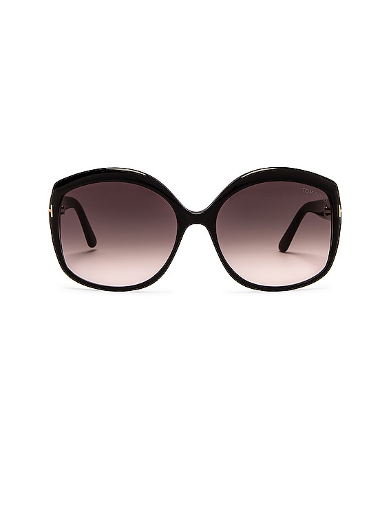 TOM FORD Chiara Sunglasses in Black & Grey | FWRD