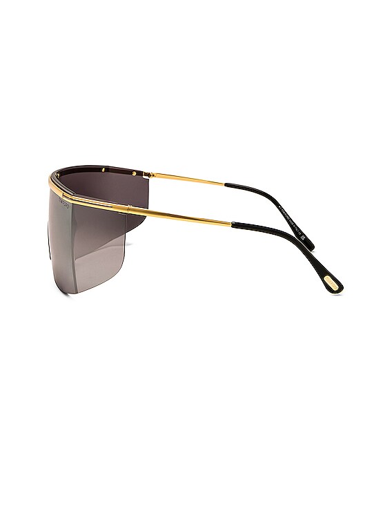 TOM FORD Pavlos Sunglasses in Shiny Deep Gold & Smoke Mirror  display picture 3
