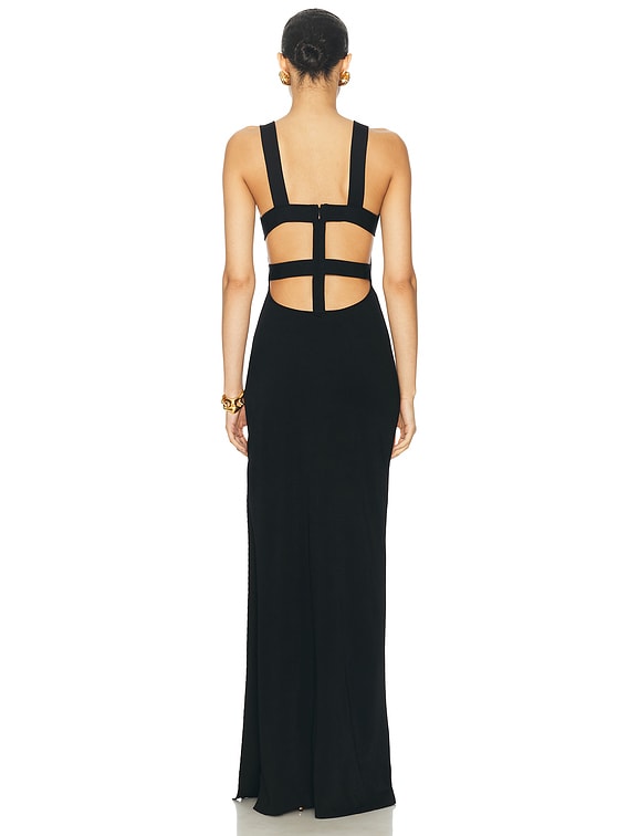【関税込み】TOM FORD ブラック ロングドレス TOM FORD Long Corset Dress in Black | FWRD
