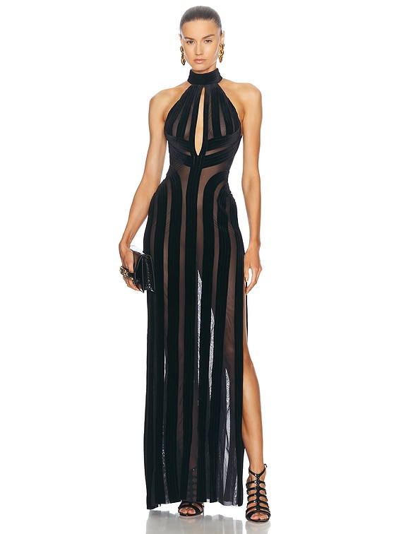TOM FORD Halterneck Open Back Evening Dress in Black | FWRD TOM FORD Halterneck Open Back Evening Dress in Black | FWRD