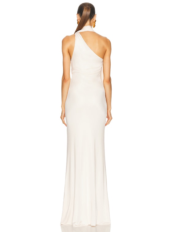【送料&関税込】Tom Ford One Shoulder Dress One-shoulder cashmere and silk midi dress in blue - Tom Ford