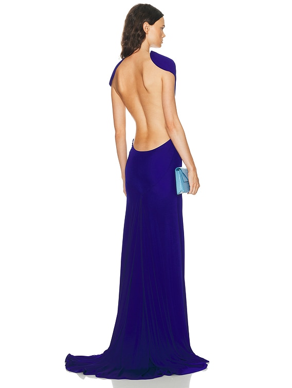 TOM FORD Backless Evening Dress in Clematis Blue | FWRD