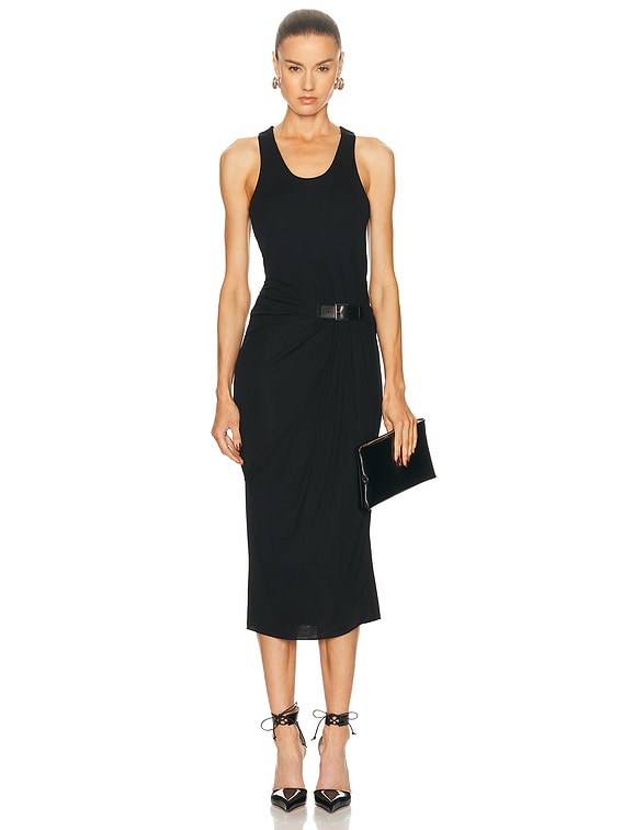 TOM FORD Midi Tank Dress in Black | FWRD TOM FORD Midi Tank Dress in Black | FWRD