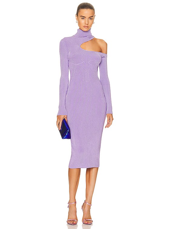 TOM FORD Rib Midi Dress in Ice Lavender | FWRD