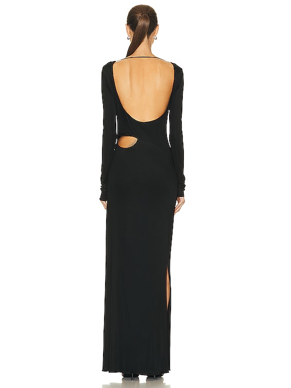 TOM FORD Scoop Neck Evening Dress in Black | FWRD