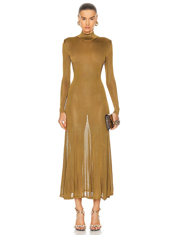 Gold turtleneck dress hotsell