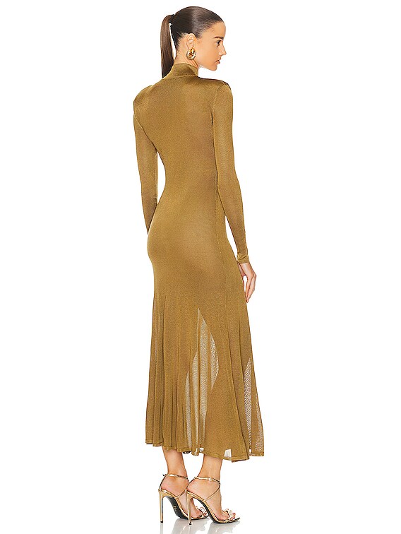 TOM FORD Slinky Turtleneck Dress in Cedar | FWRD