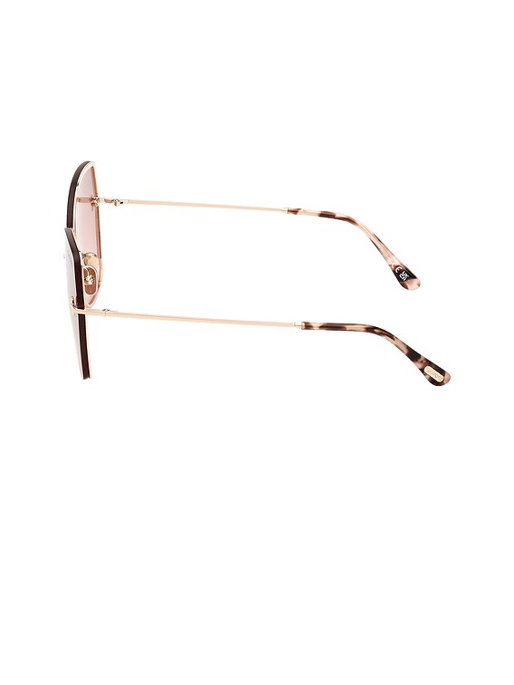 TOM FORD Nickie Sunglasses in Shiny Rose Gold & Rose Havana Tom Ford | 1107 Nickie | Shiny Rose Gold main image 4