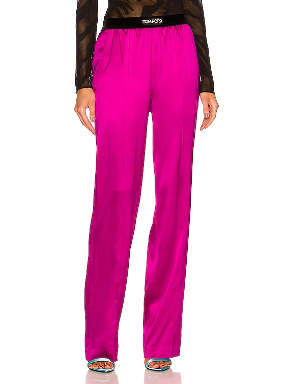 TOM FORD Satin Pant in Hot Pink | FWRD
