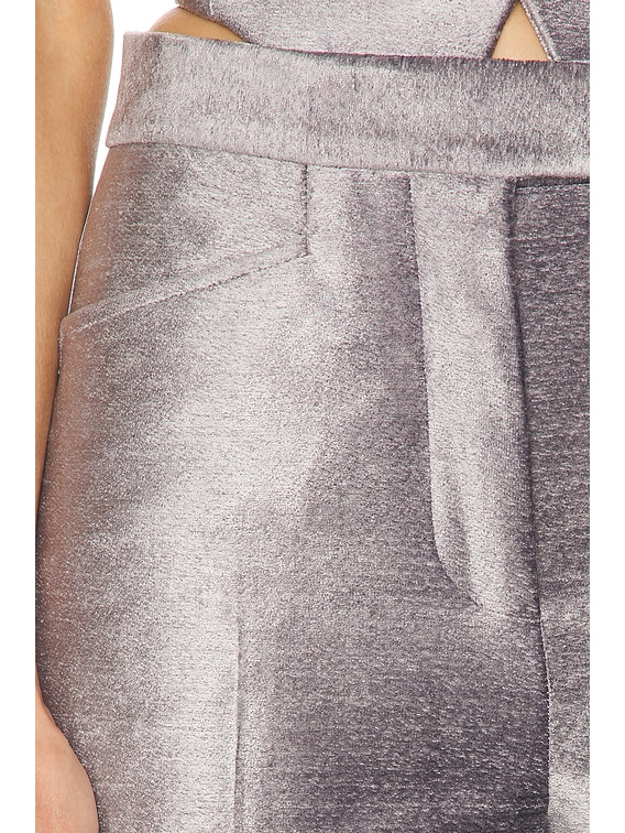TOM FORD Tailored Tuxedo Wide Leg Pant in Steel Grey | FWRD