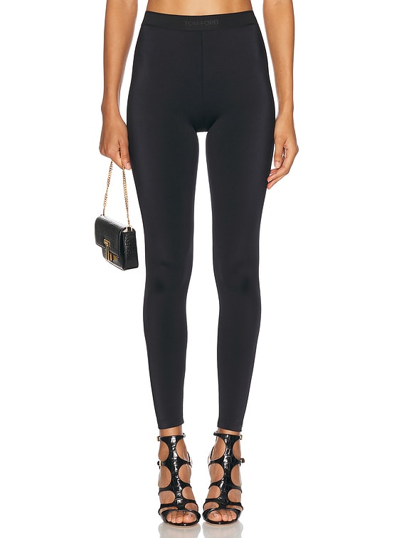 TOM FORD Lustrous Signature Legging in Black | FWRD