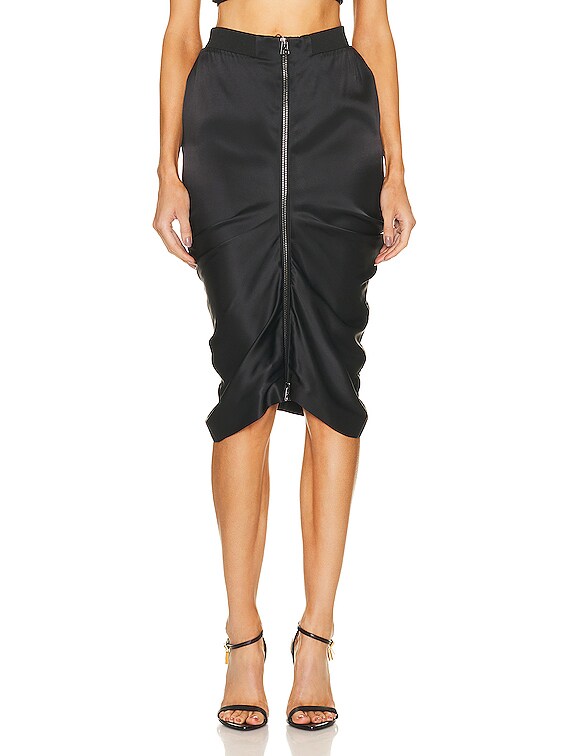 スカート TOM FORD Woman Skirt Black GC5812FAX1095 LB999 KNEE-LENGTH SKIRT WITH LACE INSERTS | Tom Ford Fashion