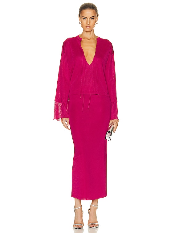 【関税込み】TOM FORD ロングスカート TOM FORD スカート - Bright Rose | FWRD