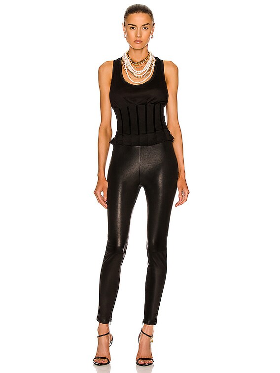 TOM FORD Corset Tank Top in Black