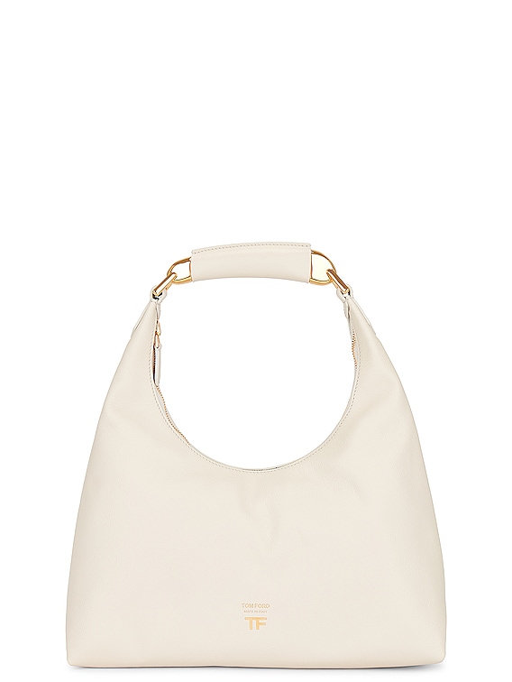 TOM FORD Bianca Small Hobo Bag in Chalk | FWRD