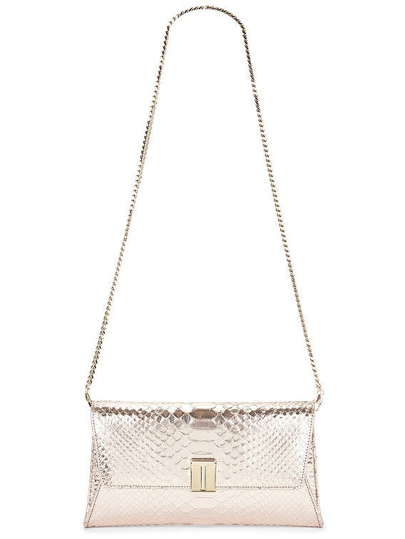 TOM FORD Nobile Stamped Python Clutch in Champagne | FWRD