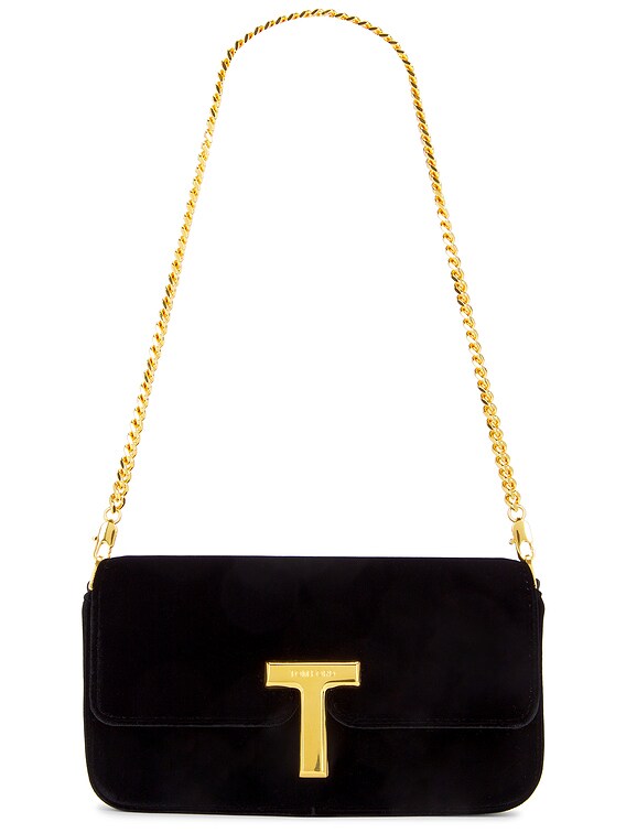 TOM FORD Wallis Velvet Mini Bag in Black | FWRD