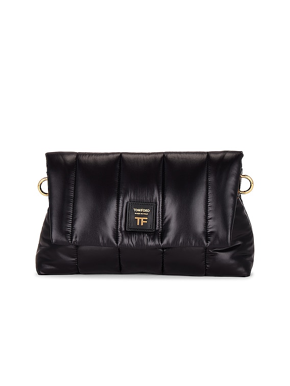 Tom Ford Grained Calfskin Medium Cosmetic Pouch Black Dust Bag Without Strap
