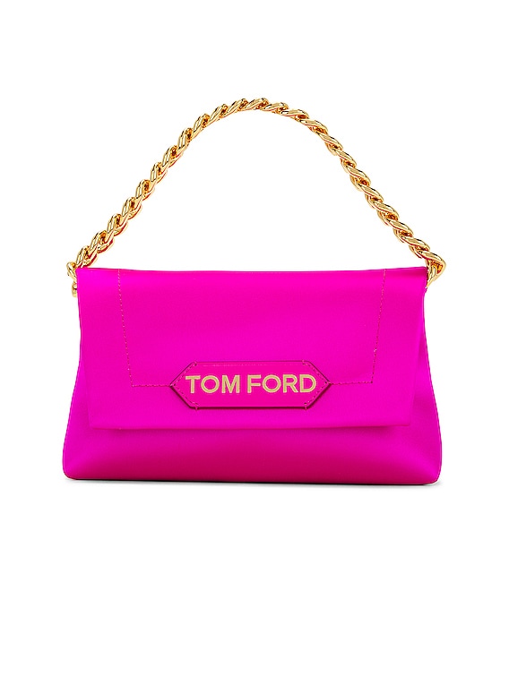 TOM FORD Satin Label Mini Chain Bag in Hot Pink | FWRD