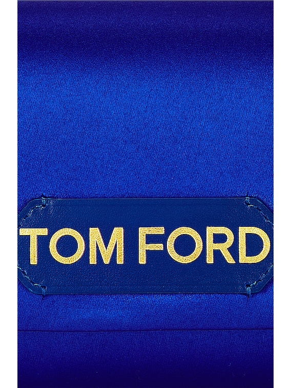 TOM FORD Satin Label Mini Chain Bag in Electric Blue | FWRD