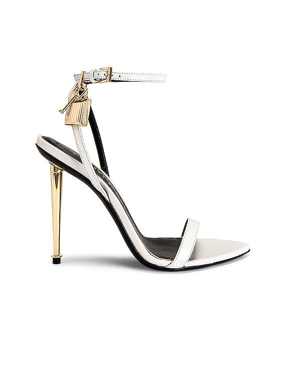 TOM FORD Naked Padlock 105 Sandal in Chalk | FWRD