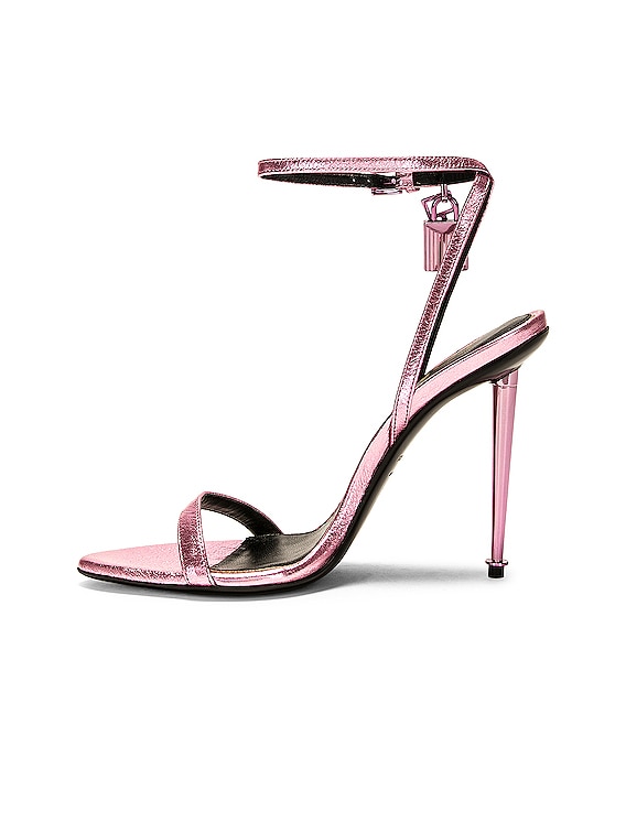 Metallic Padlock Pointy Naked 105 Sandal