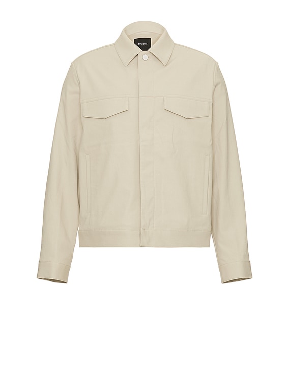 Theory River Neoteric Twill Jacket in Buff | FWRD