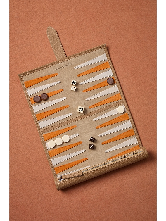 Throwing Doubles for FWRD Riviera Travel Backgammon Set in Orange