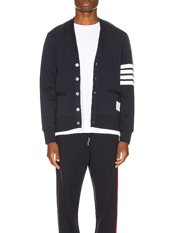 navy jersey cardigan
