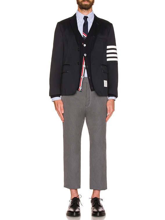 Thom Browne Sustainable Merino Classic Cardigan Sweater in Navy | FWRD