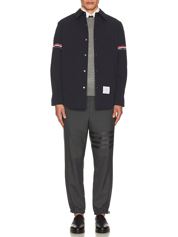 Thom Browne SNAP FRONT SHIRT ジャケット - Navy | FWRD