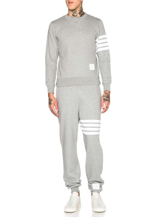 Thom Browne Cotton Sweatpants in Light Heather Grey FWRD