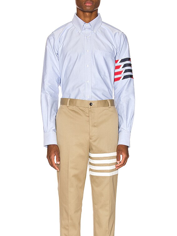 Pierre-Louis Mascia Striped Patch-pocket Shirt - Blue