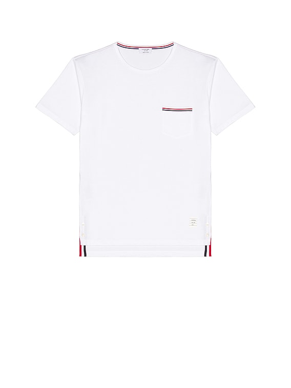 THOM BROWNE ★韓国より迅速発送★ Pocket T-shirt White Thom Browne Pocket Tee in White | FWRD