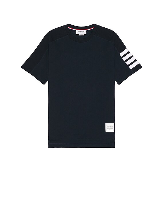 Thom Browne Short Sleeve Tee in Navy | FWRD