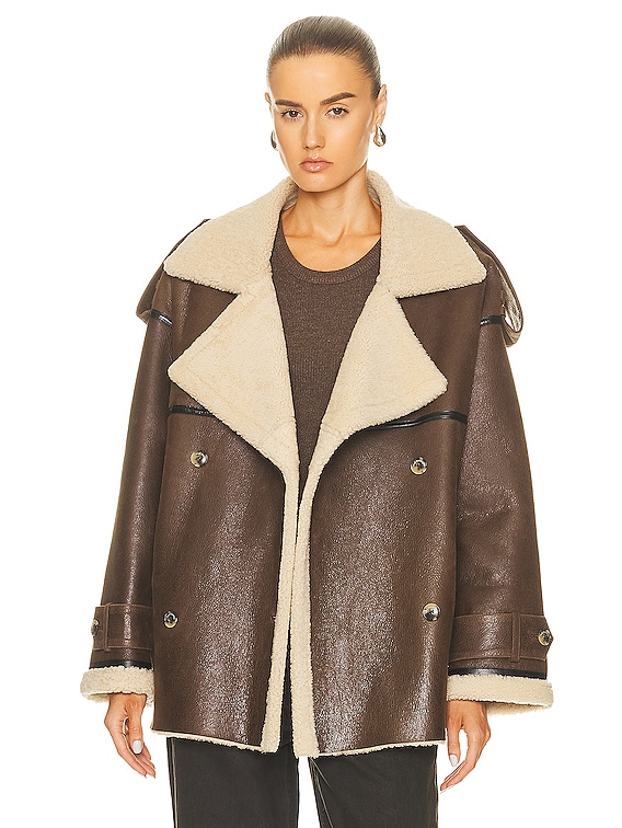 THE MANNEI Jordan Short Coat in Brown | FWRD