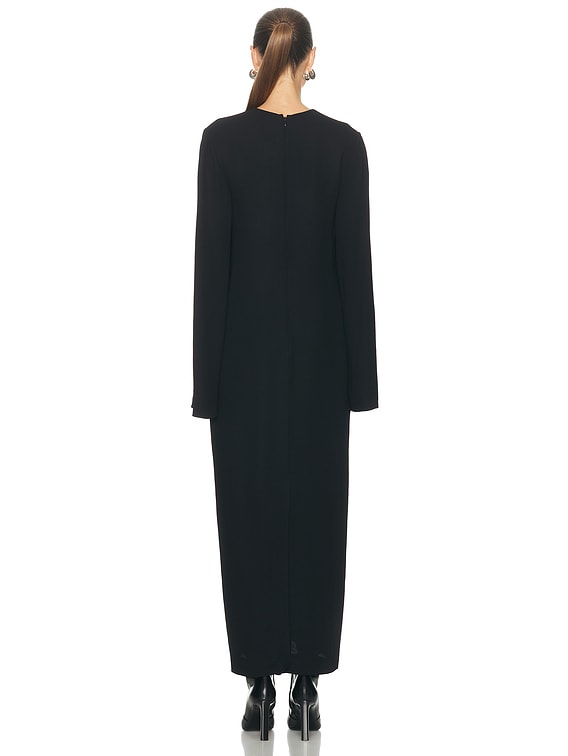 black bell sleeve midi dress Black Off Shoulder Ruched Long Sleeve Midi Dress PinkBlush