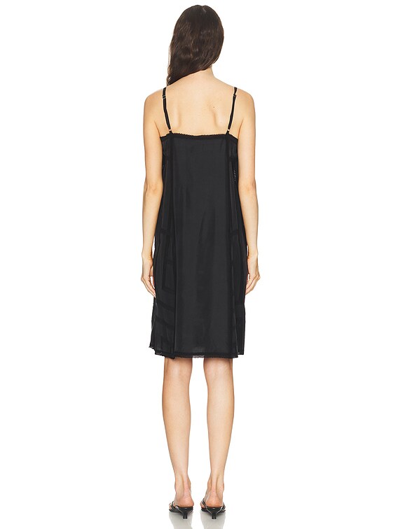 Toteme Monogram Silk Dress in Black | FWRD