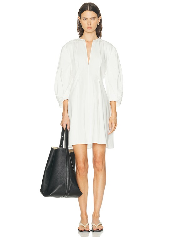 white christmas dresses Kerry Layered Balloon Sleeve Dress White S main image 1