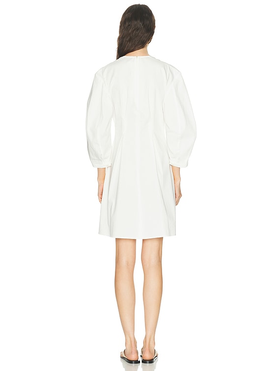 white christmas dresses High-Volume Sleeved Cotton Long Dress – John Paul Ataker