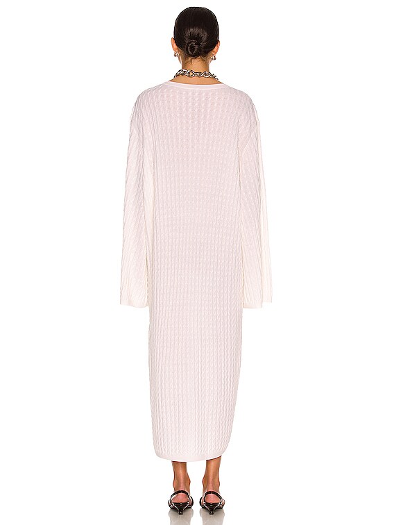 Toteme Cable Knit Dress in Off-White | FWRD
